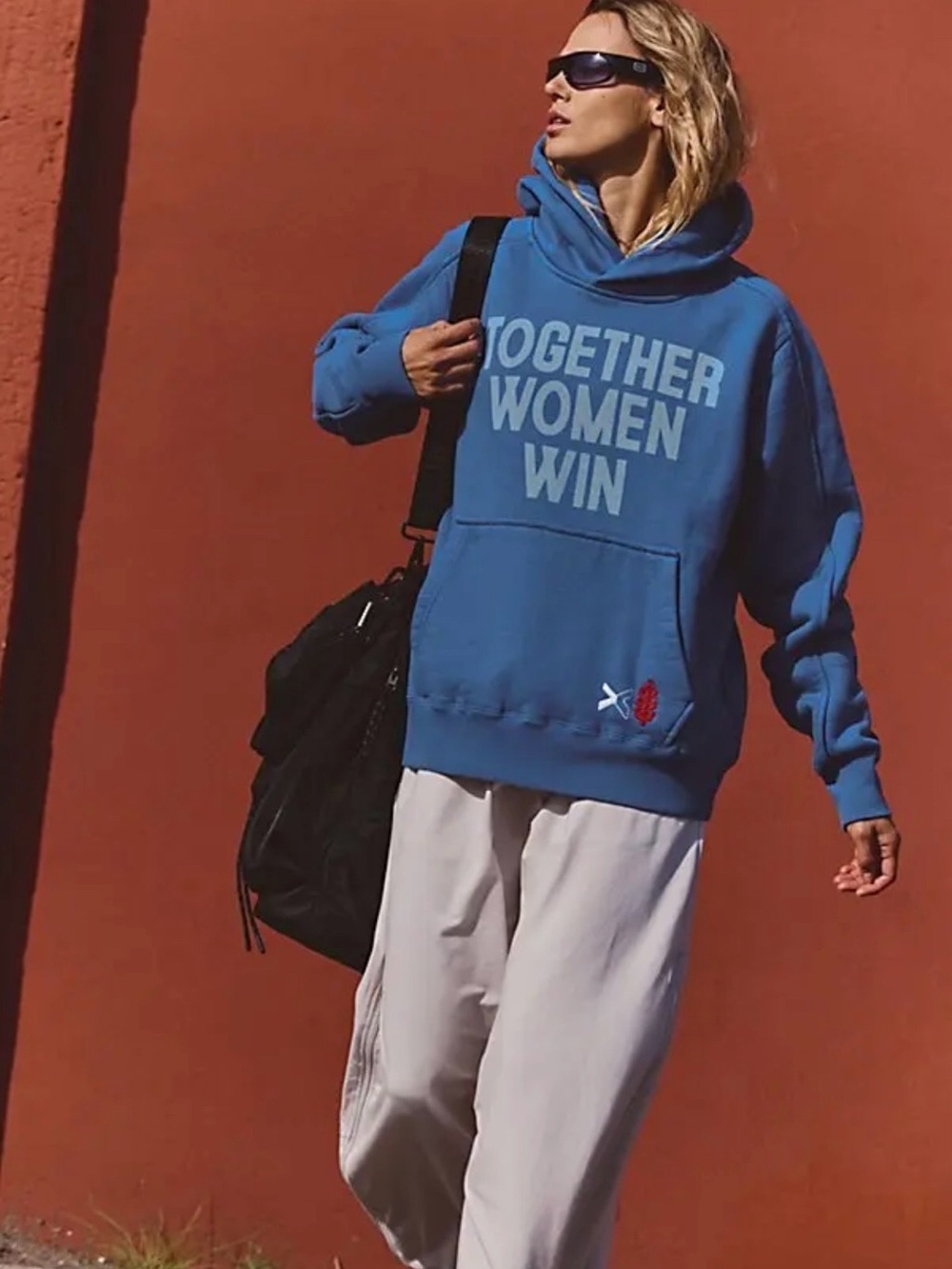 NWT Free People x TOGETHER A Cut Above Hoodie in Vintage Blue Combo